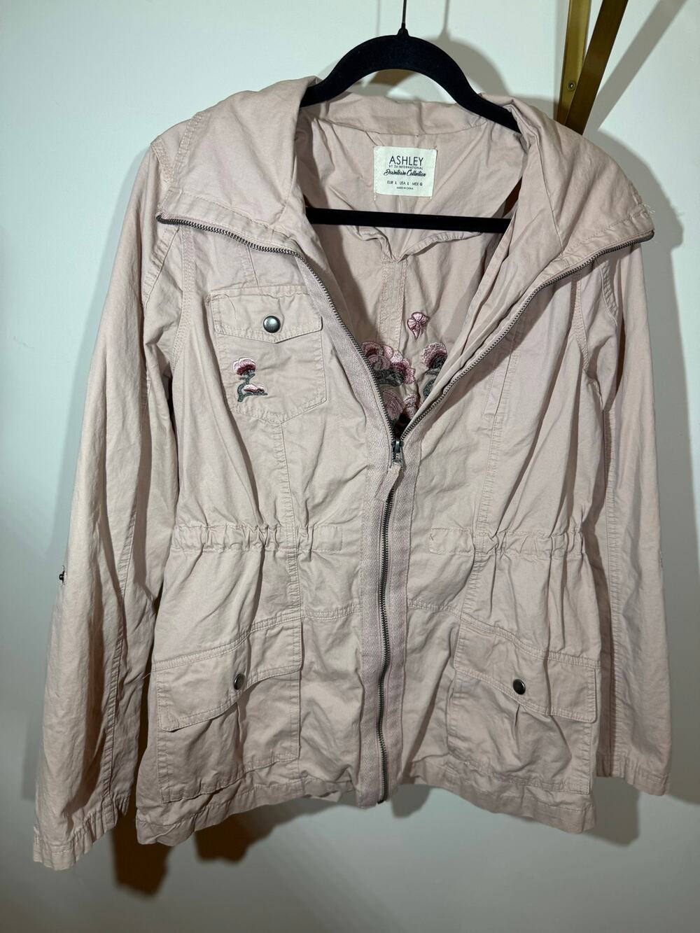 Ashley by 26 International Downtown Collection Embroidered Military Jacket